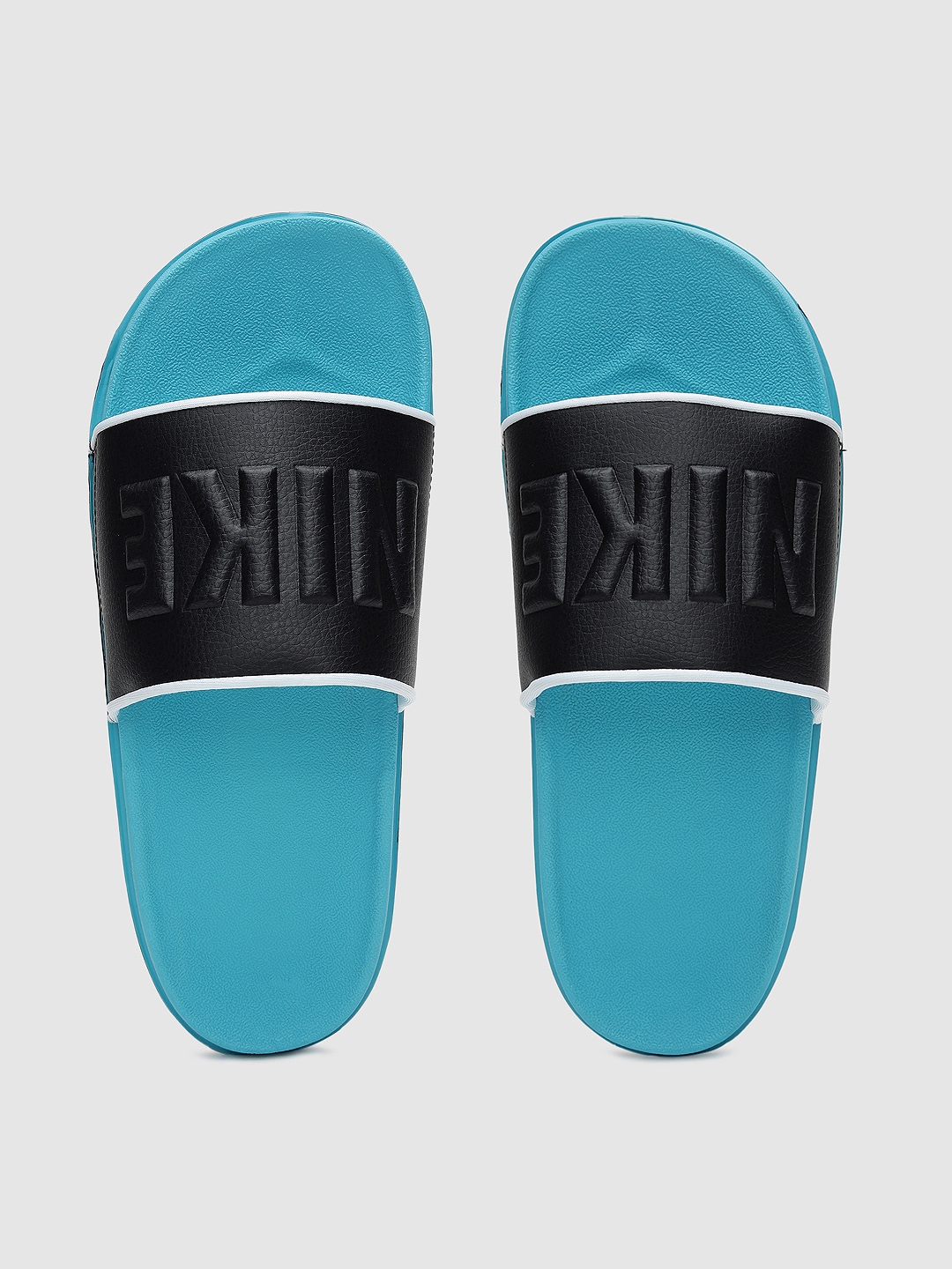 men blue nike slides