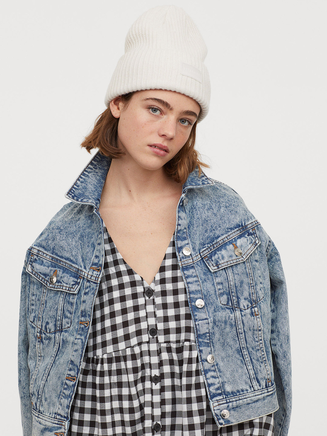 Buy H&M Women Blue Denim Jacket Jackets for Women 11654366 Myntra