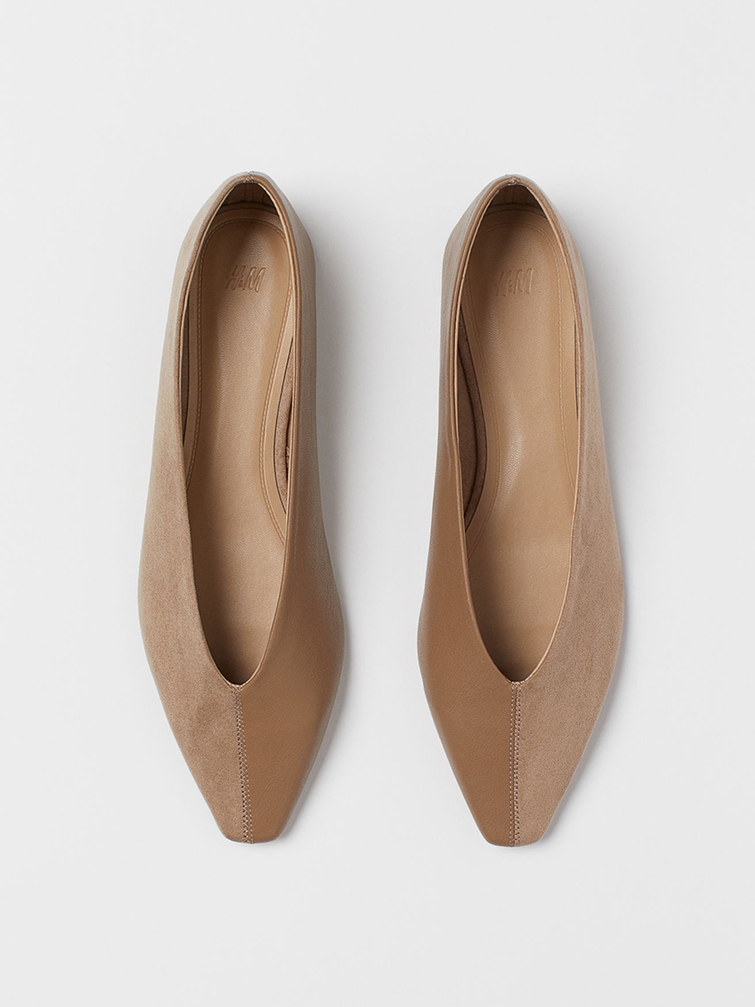 beige ballet pumps
