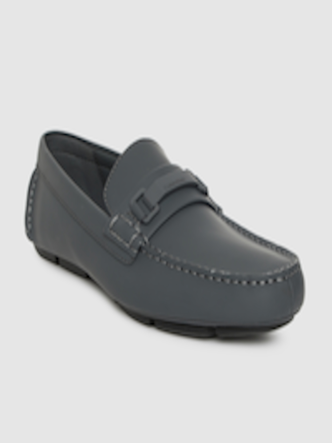calvin klein loafers grey shoes leather