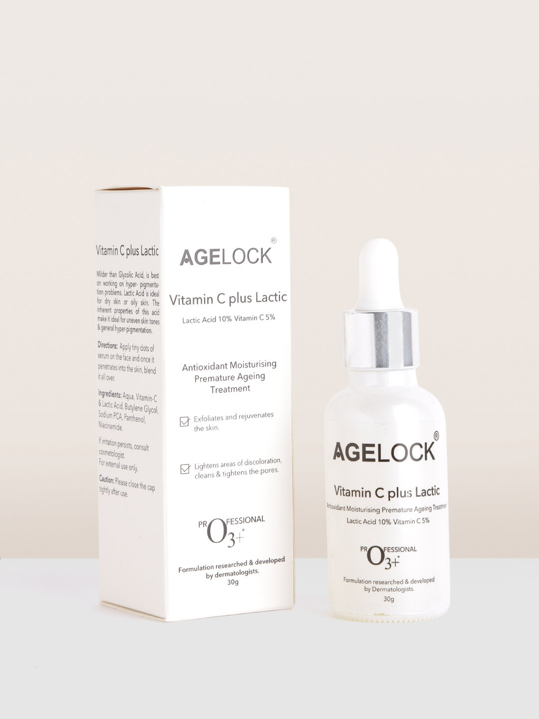 Buy O3 Agelock Vitamin C Lactic Acid Face Exfoliation Serum 30 G