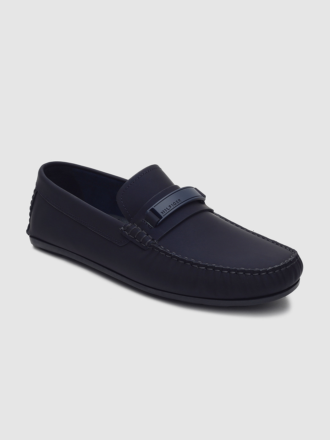 Buy Tommy Hilfiger Men Navy Blue Solid Loafers Casual Shoes for Men