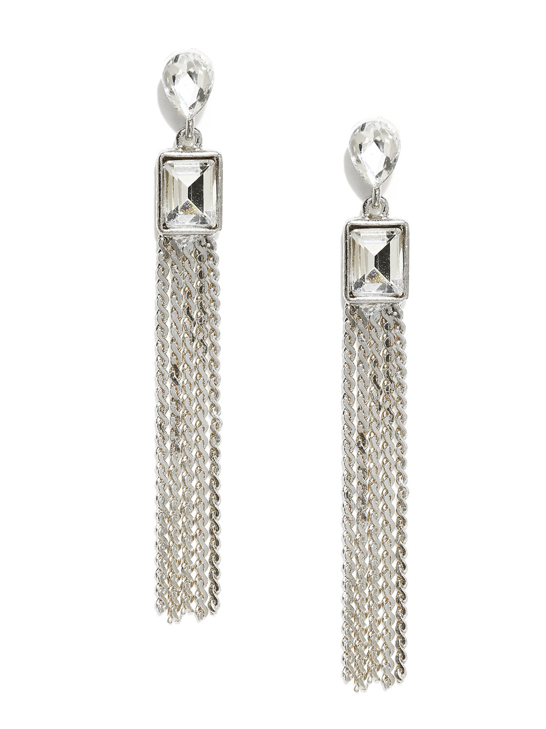 Silver earrings myntra Clearance