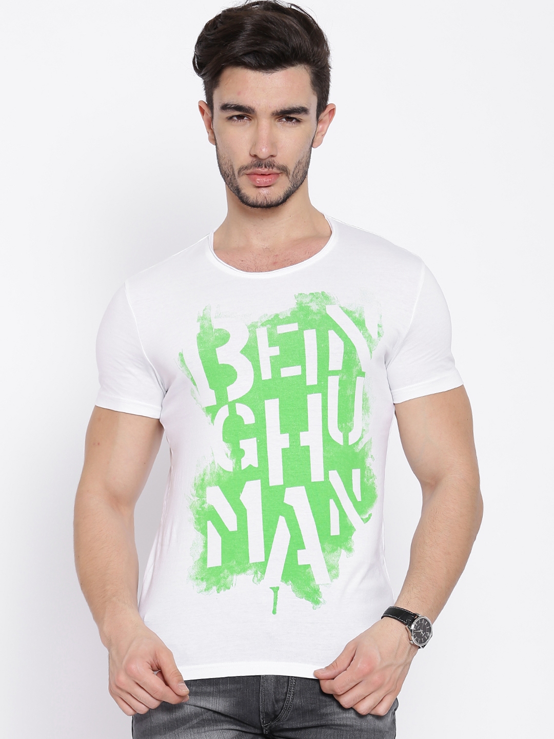 being human t shirt myntra
