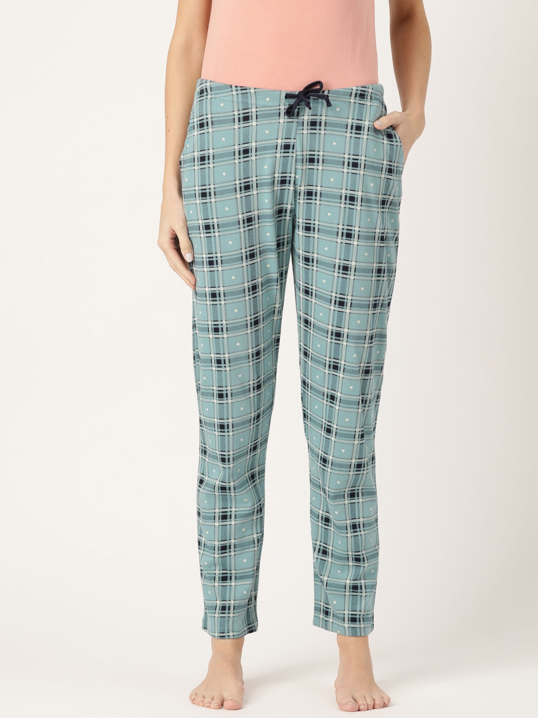 ladies checked lounge pants
