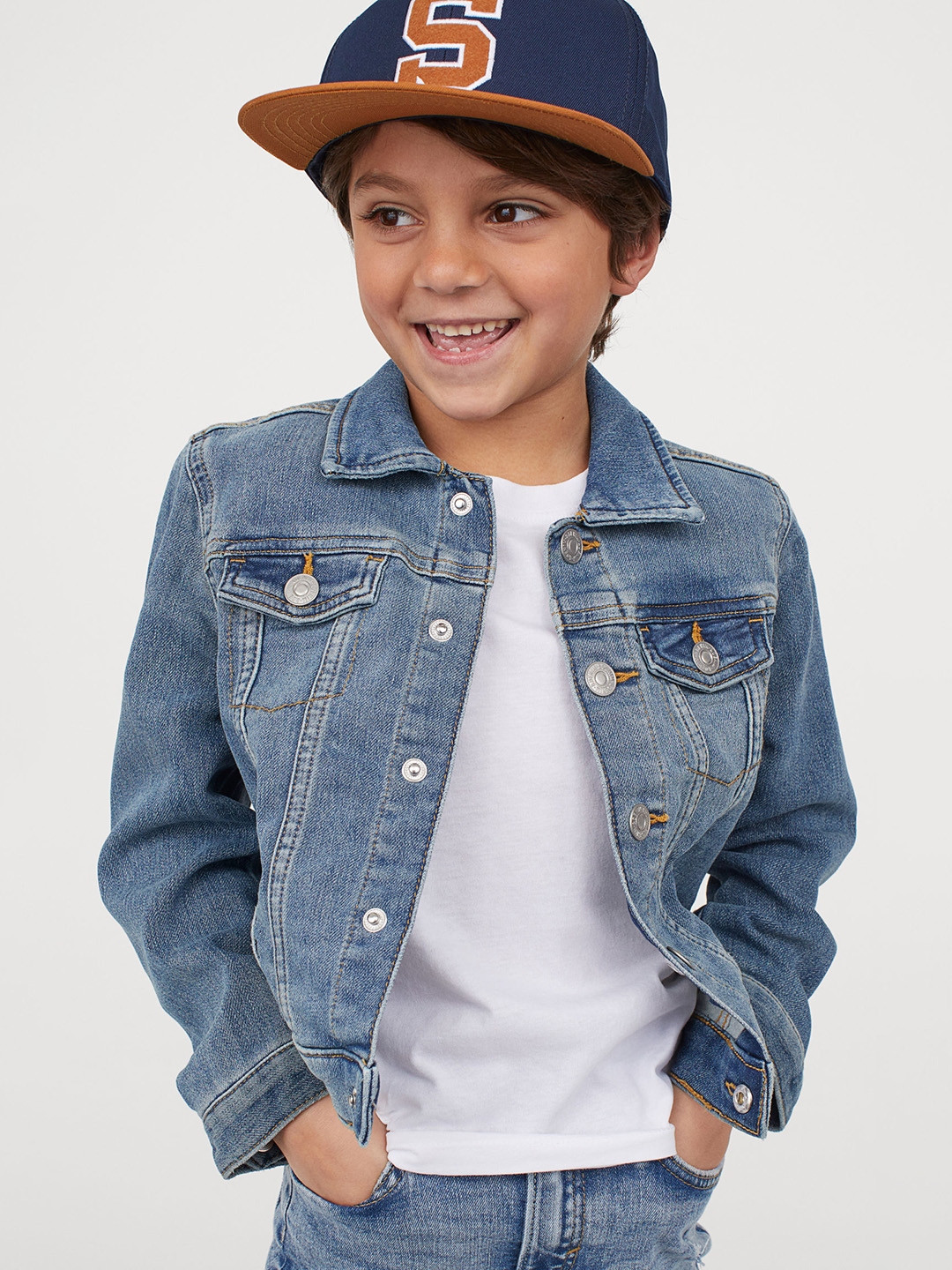 Buy H&M Boys Blue Denim Jacket - Jackets for Boys 11679286 | Myntra