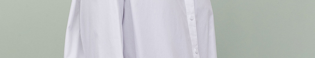 Buy H&M Women White Solid Cotton Shirt - Shirts for Women 11679752 | Myntra
