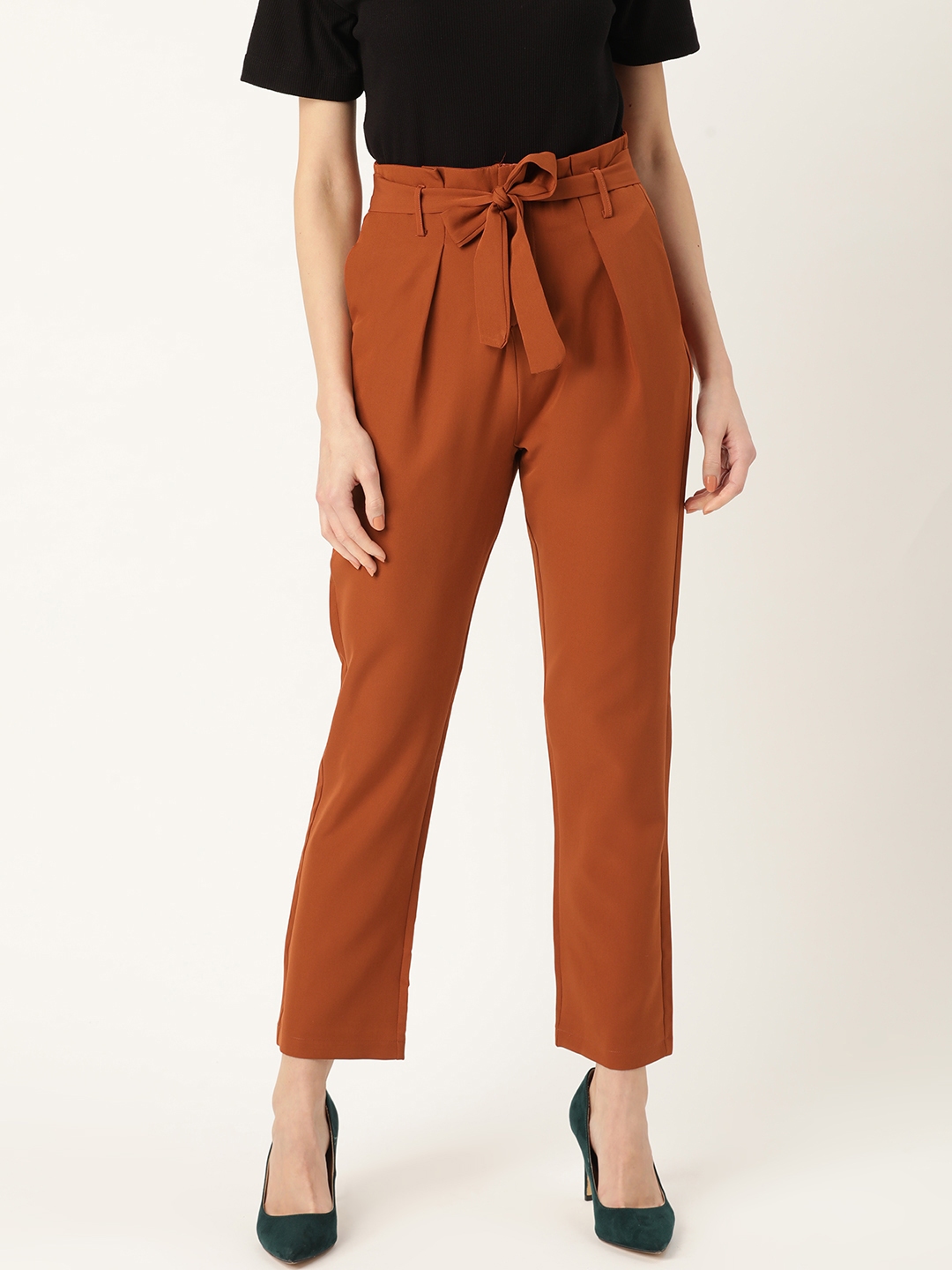 orange striped trousers