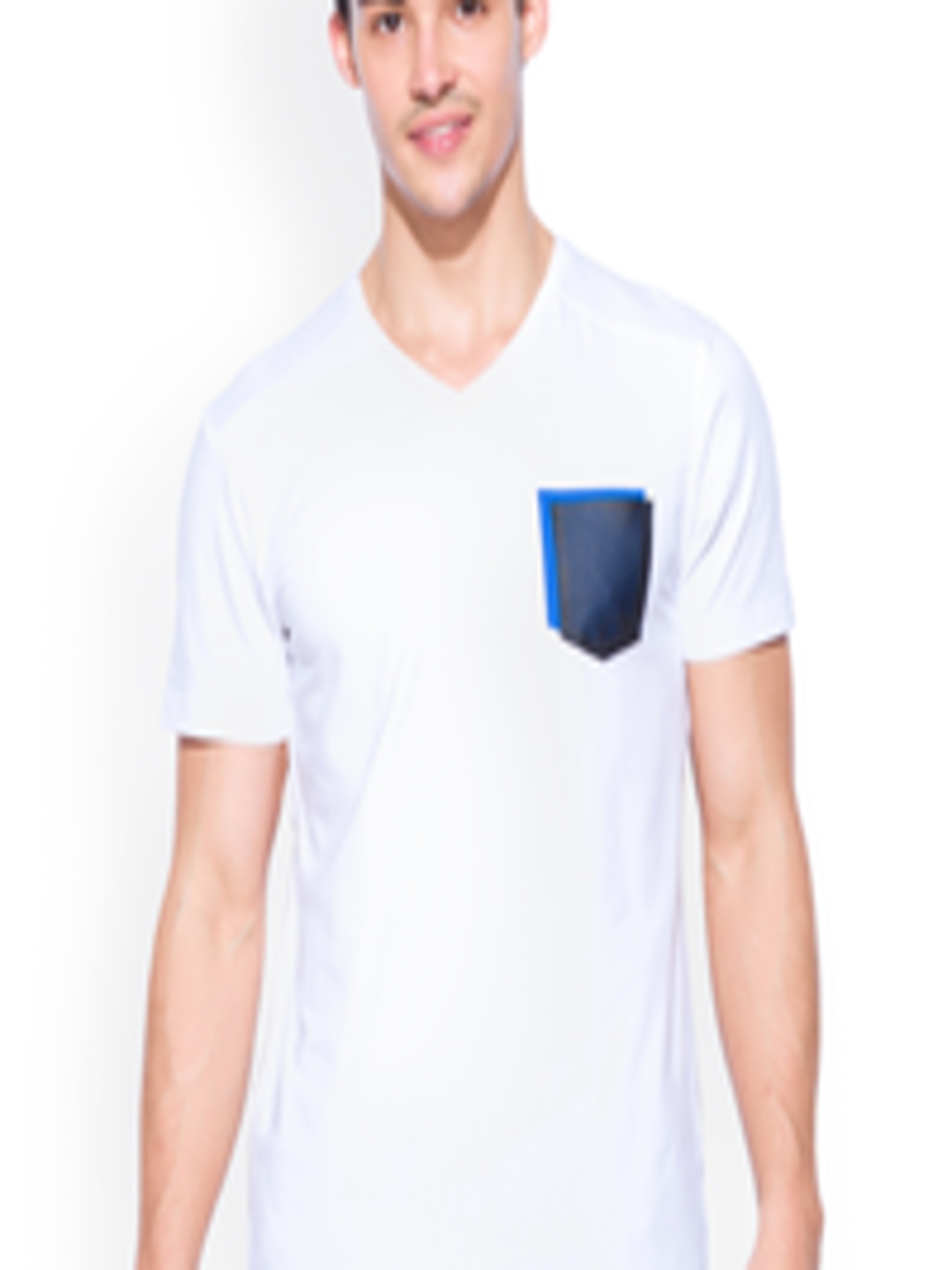 Buy Mufti White Slim Fit T Shirt - Tshirts for Men 1168208 | Myntra