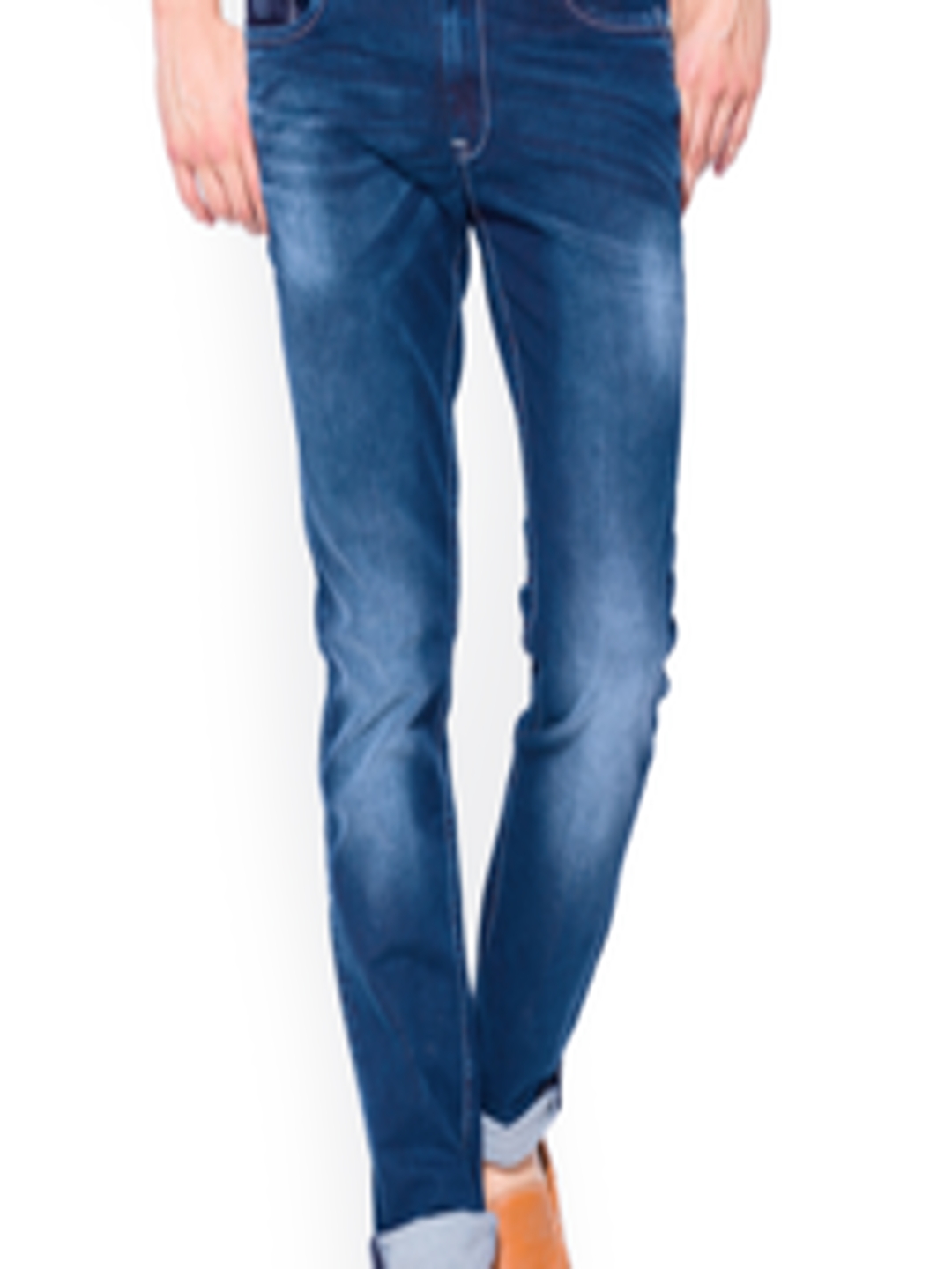 Buy Mufti Blue Narrow Fit Mid Rise Jeans - Jeans for Men 1168581 | Myntra