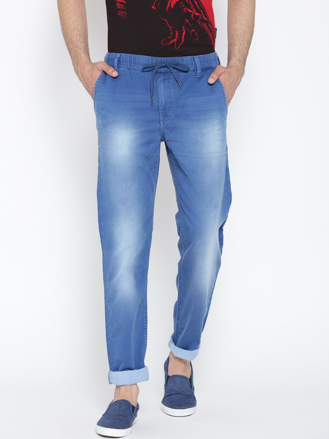 mufti slim men blue jeans
