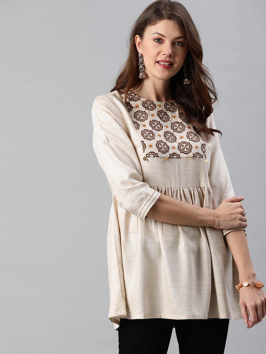 zara white embroidered top