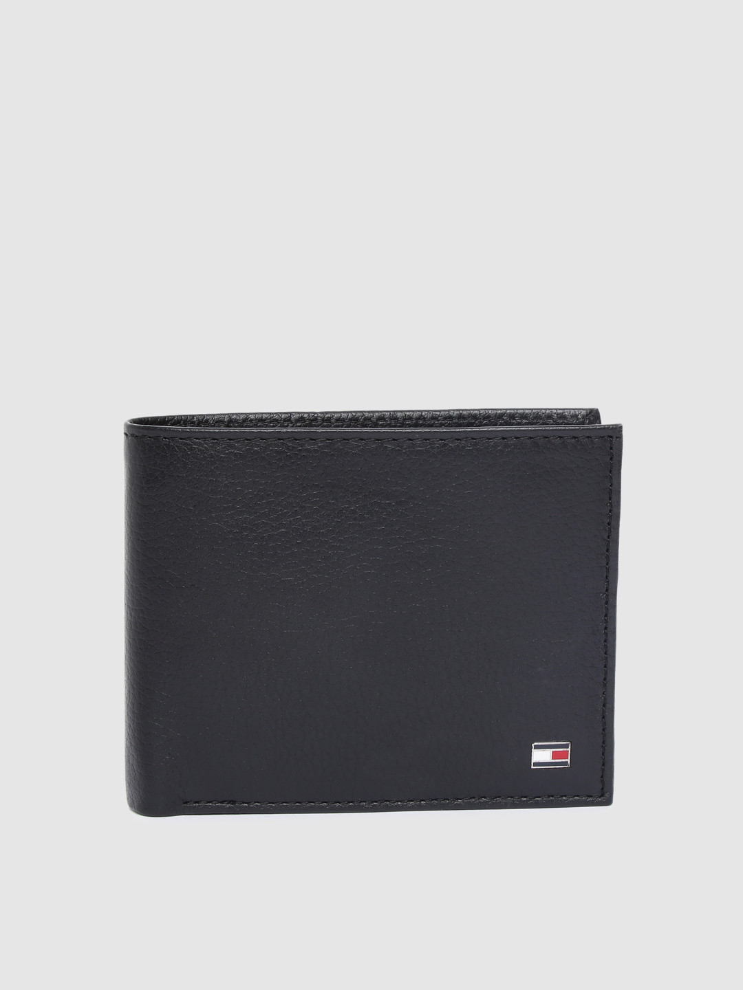 Buy Tommy Hilfiger Men Black Solid Genuine Leather Two Fold Wallet