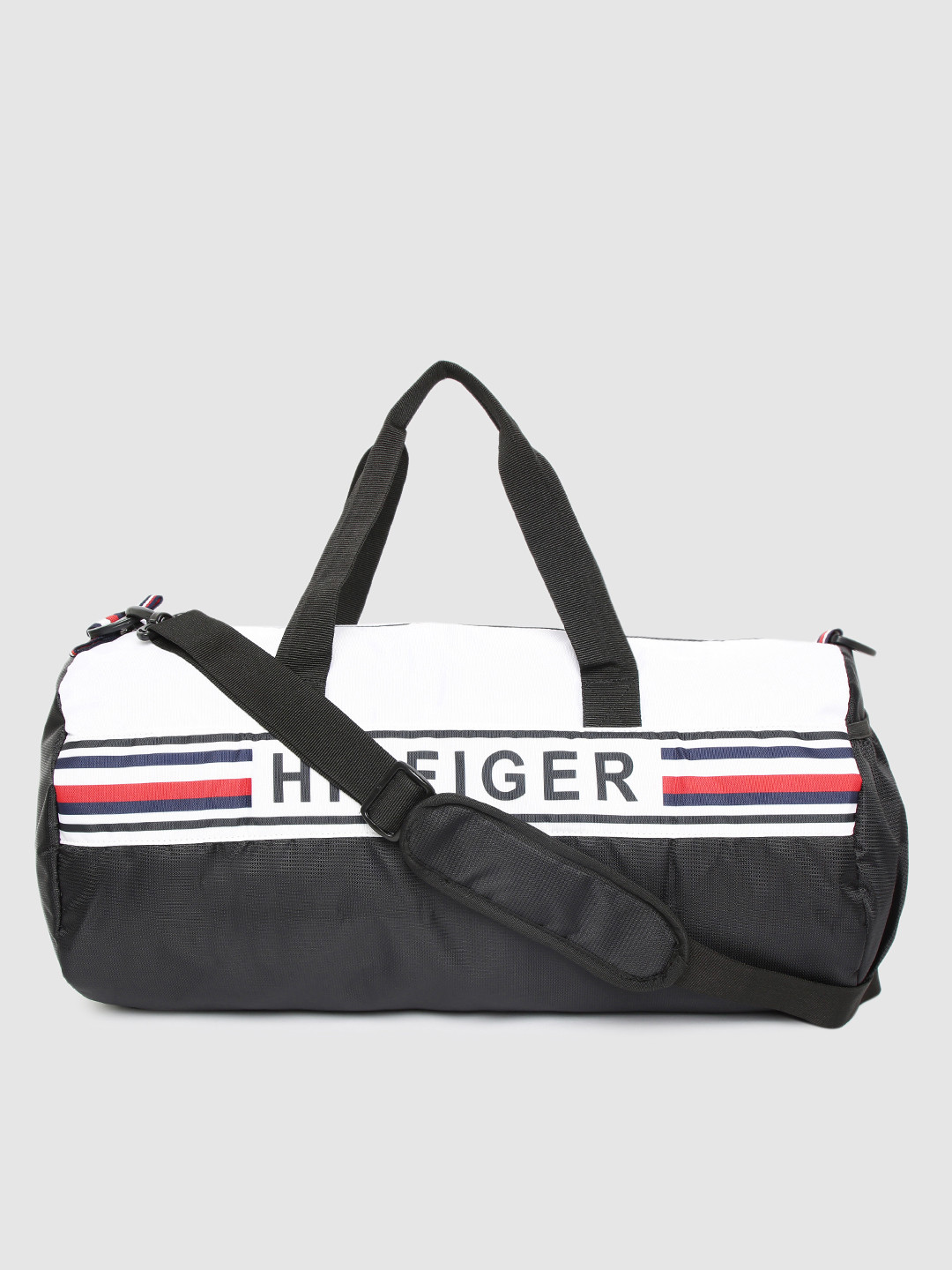 Buy Tommy Hilfiger Unisex Black & White Duffel Bag Duffel Bag for