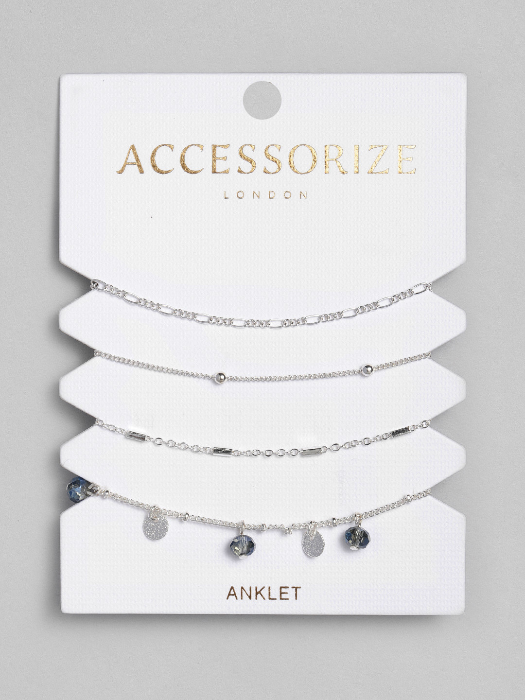 Buy Accessorize London Women Set Of 4 Chain Anklets Anklet for Women