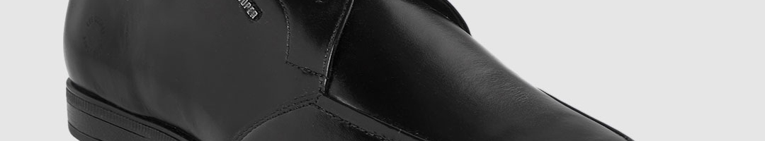 Buy Lee Cooper Men Black Solid Leather Formal Derbys - Formal Shoes for ...