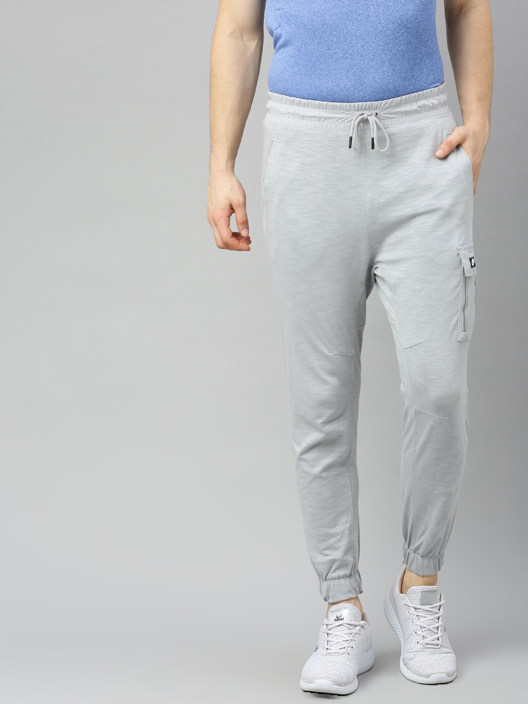 nike solid men's grey track pants