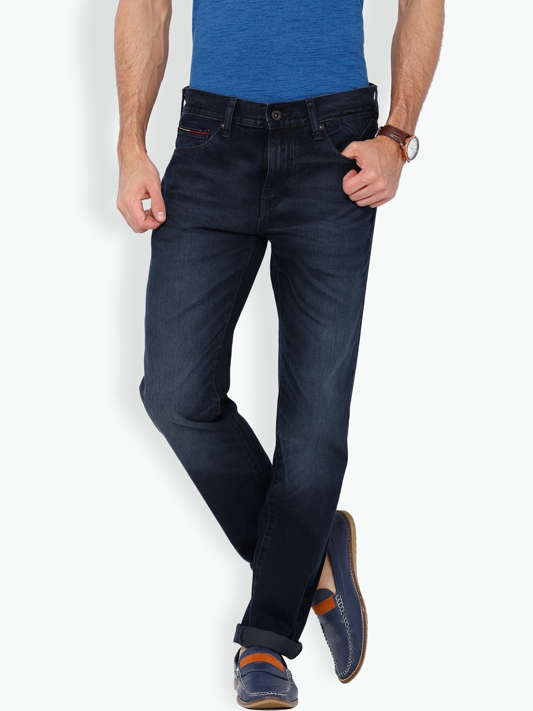 Buy Tommy Hilfiger Blue Sutton Classic Straight Fit Jeans - Jeans for ...