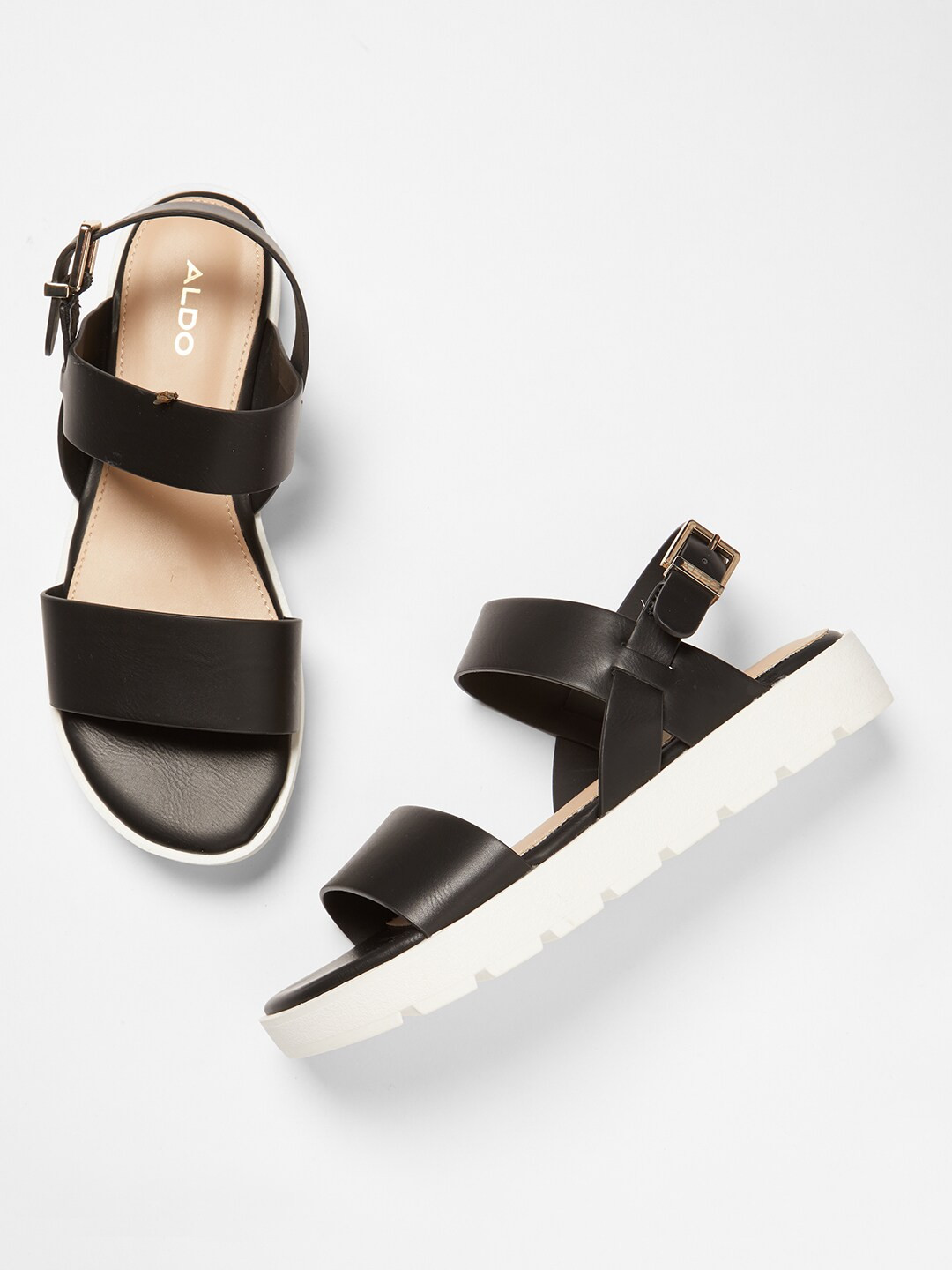 Buy ALDO Women Black Solid Open Toe Flats Flats for Women 11714086