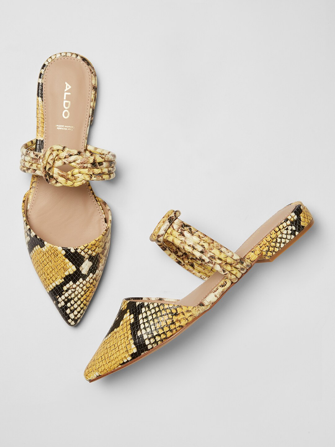 Buy ALDO Women Yellow Textured Flats Flats for Women 11714114 Myntra