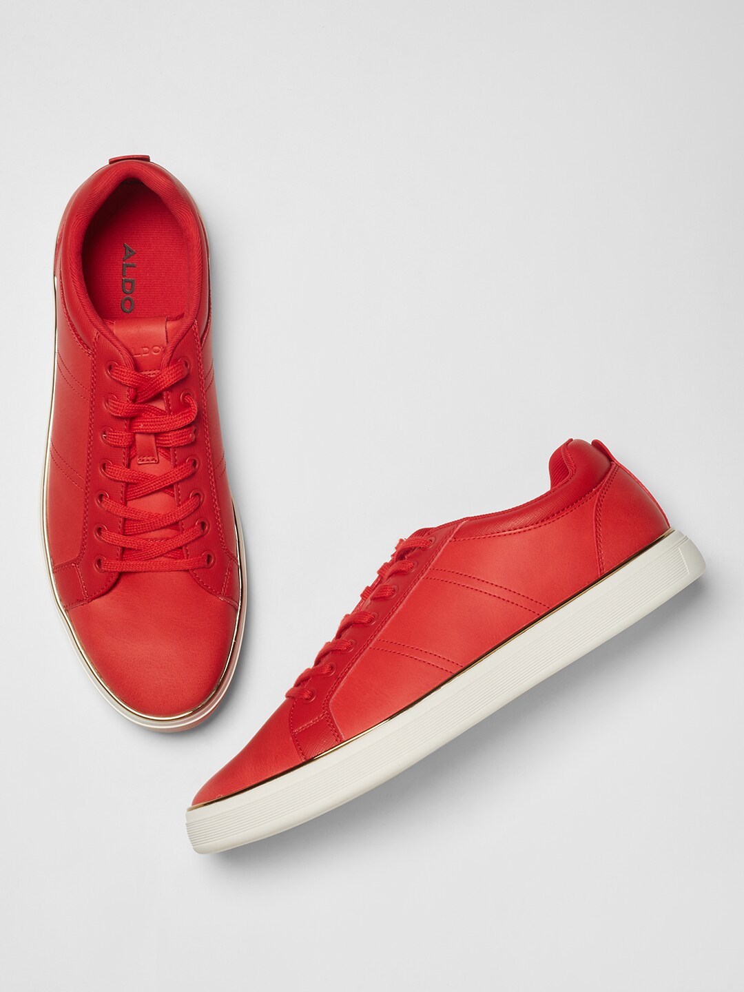 aldo red flat shoes