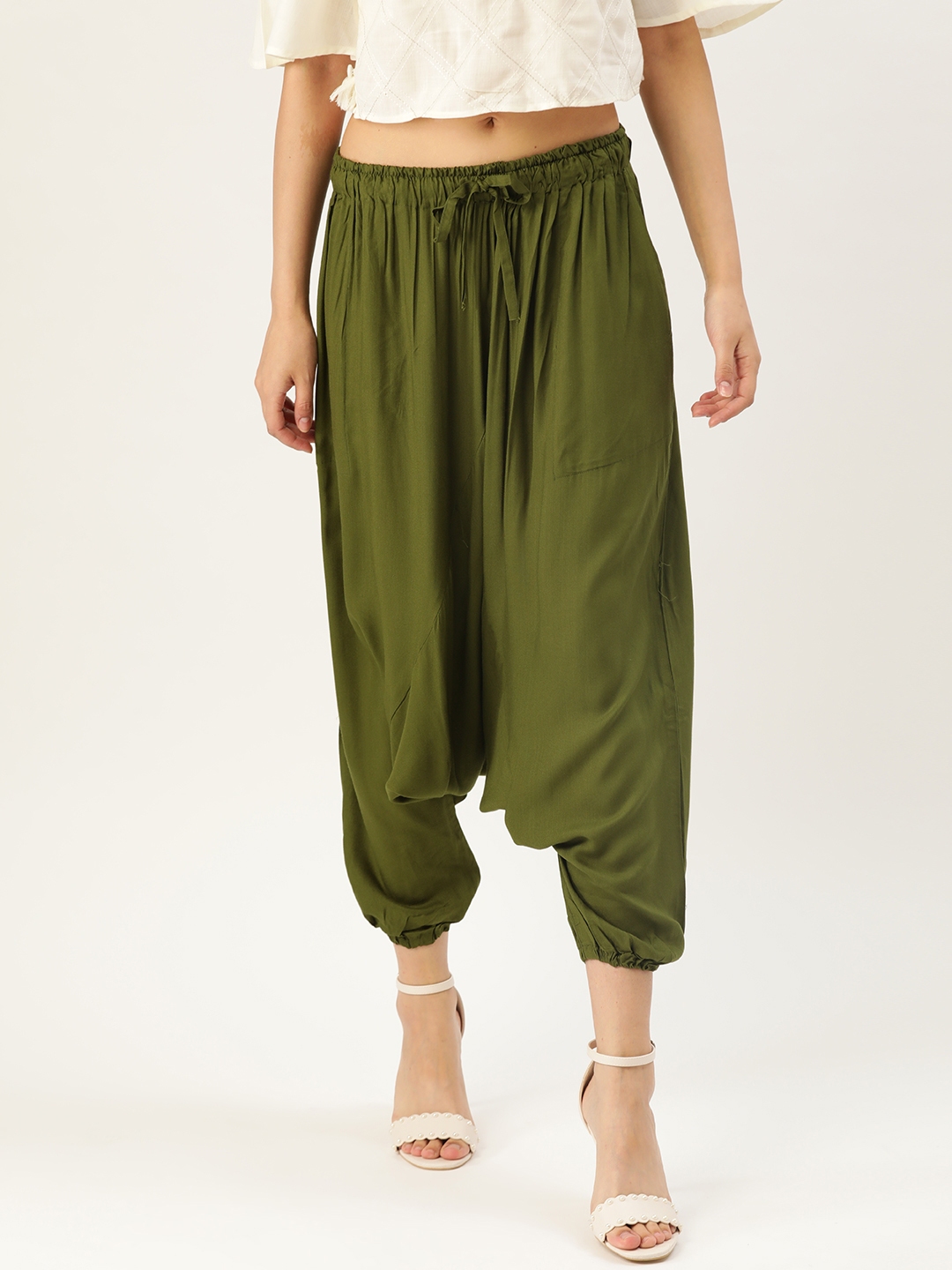 olive green harem pants