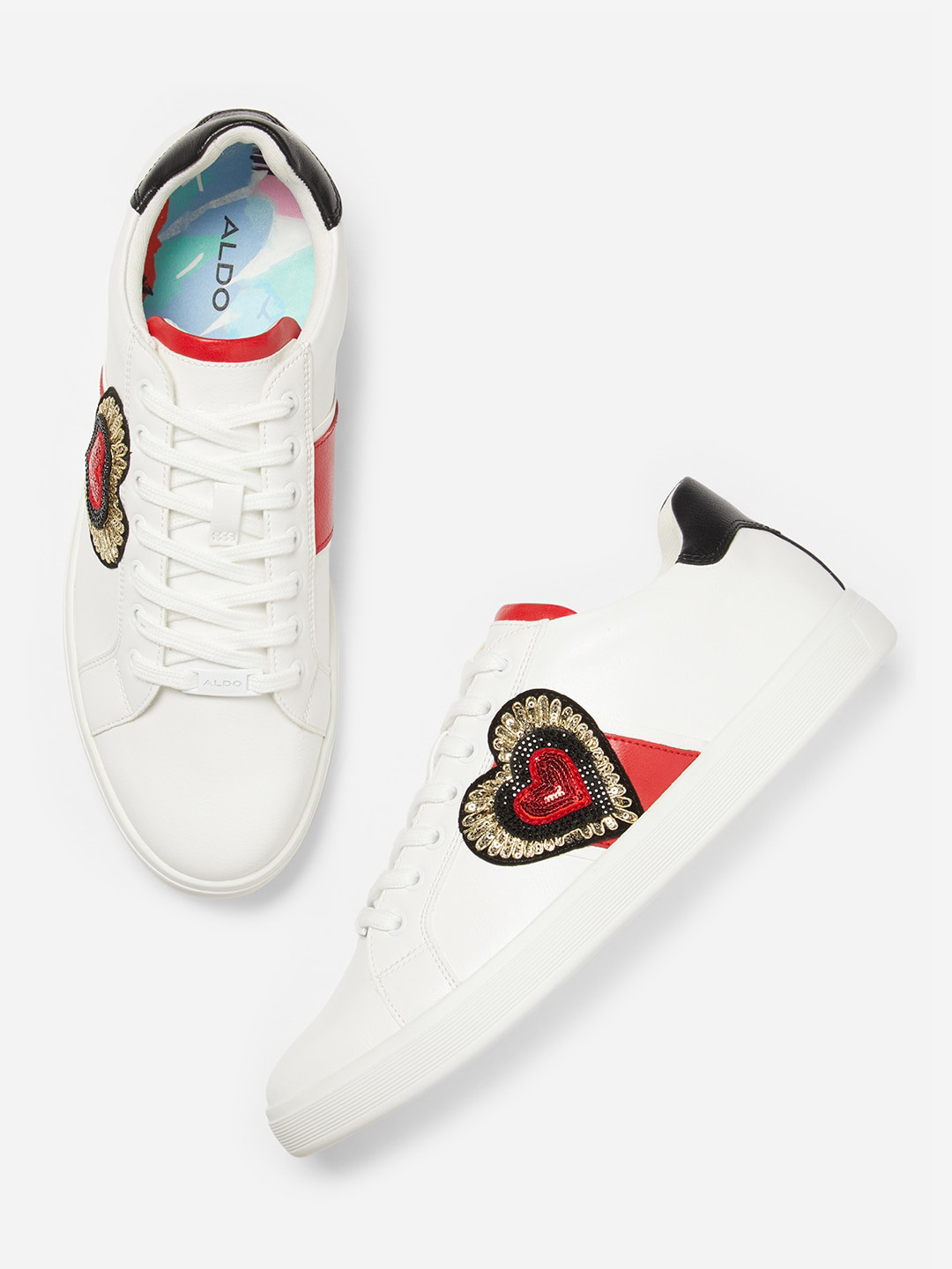 INTERVENED WHITE SNEAKERS X ALDO CHAPARRO