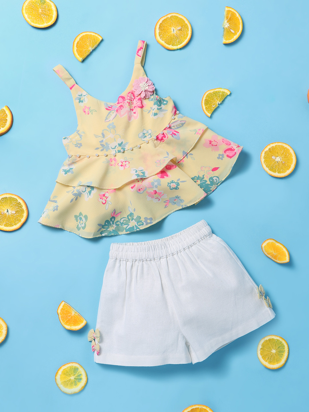 Nautinati Girls Tropical Printed Top With Shorts main image 0