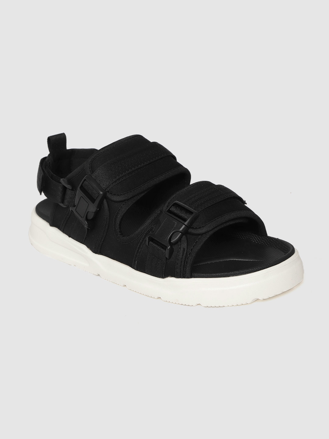 HRX by Hrithik Roshan Men Black Solid Hook Loop Athleisure