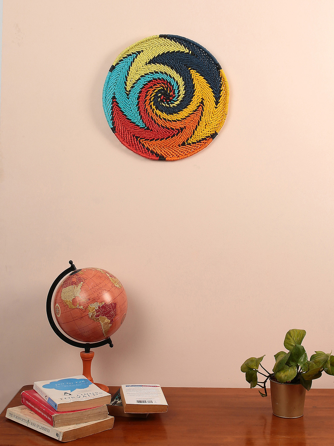 Buy Chumbak Multicoloured Woven Design Spinning Hues Wall Plate Wall