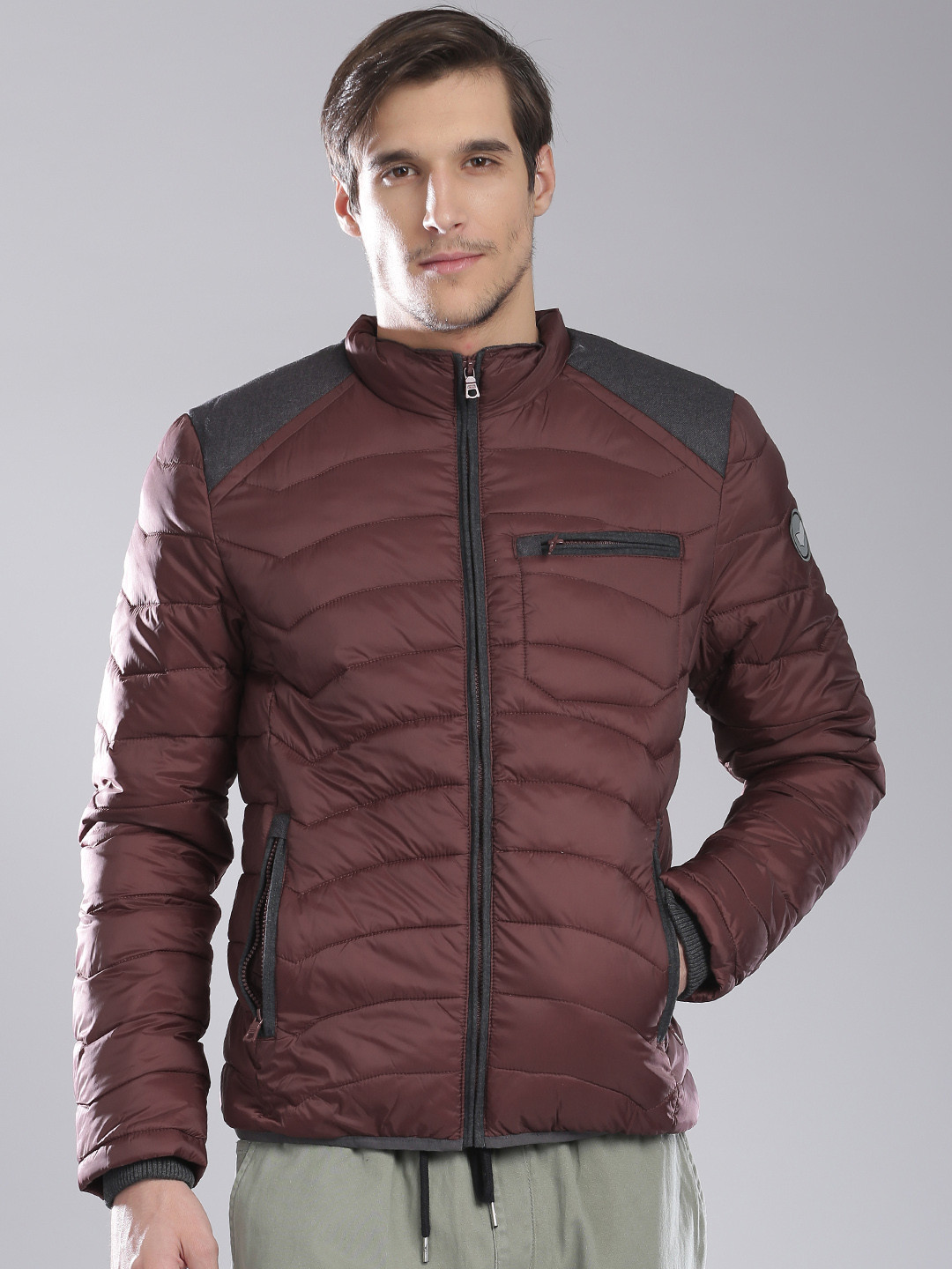 Buy GAS Wine Coloured Jacket Jackets for Men 1174012 Myntra