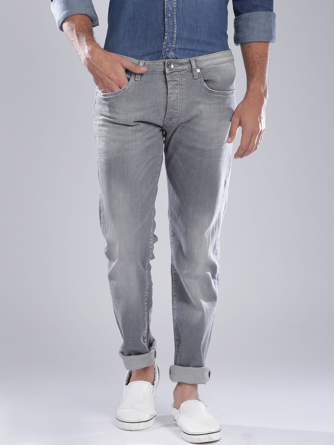 Buy GAS Grey Washed Jeans Jeans for Men 1174024 Myntra