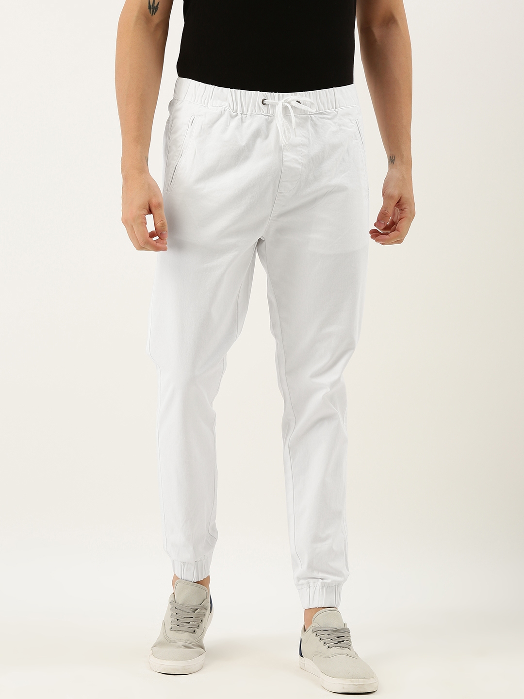 white joggers men