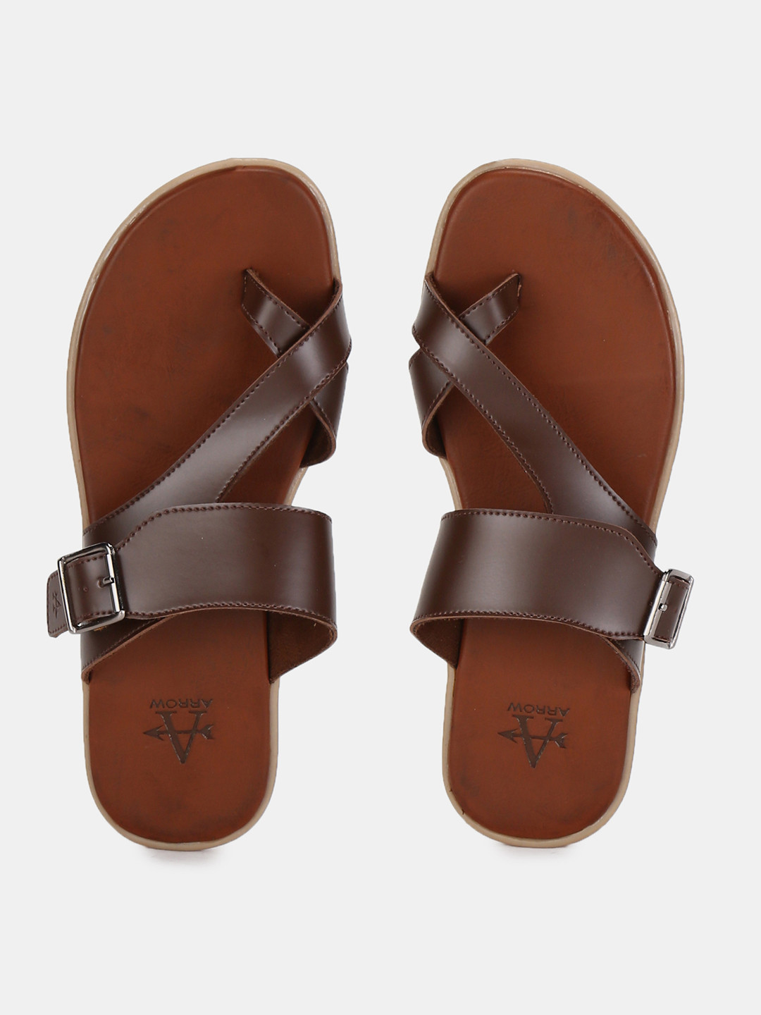Buy Arrow Men Brown Sandals - Sandals for Men 11750120 | Myntra