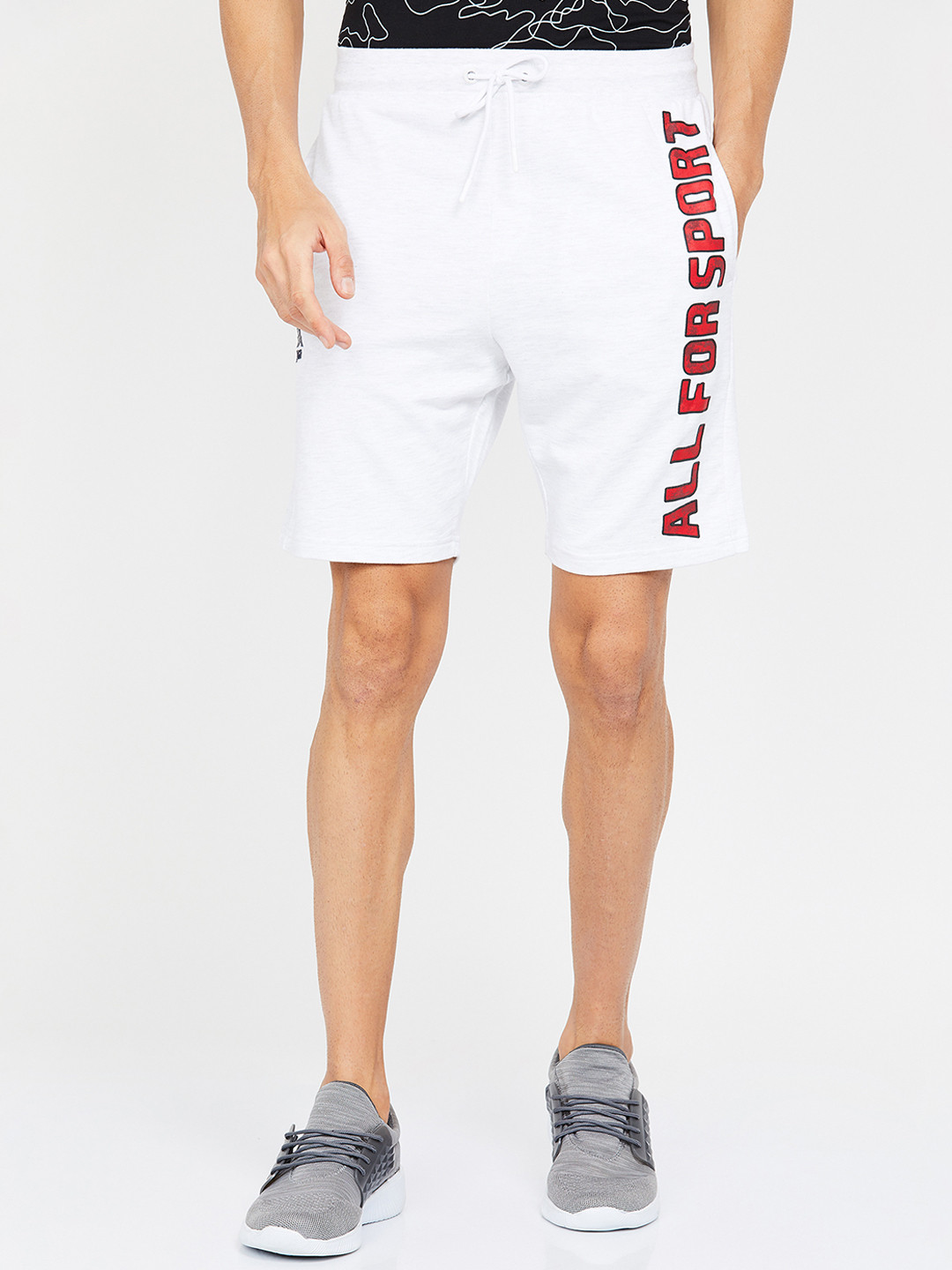 Buy Kappa Men Off White Solid Regular Fit Sports Shorts Shorts for