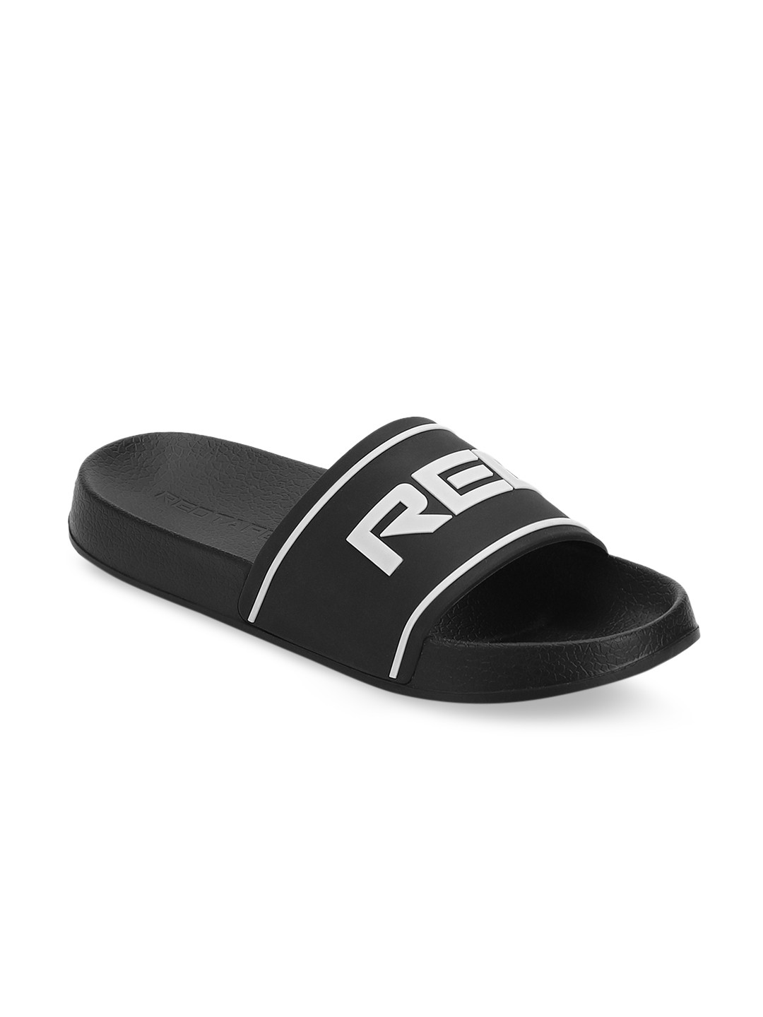 red tape dark grey flip flops