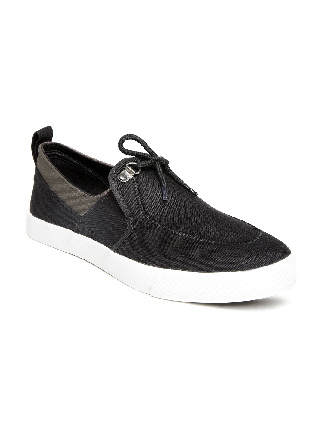 roadster black canvas shoes