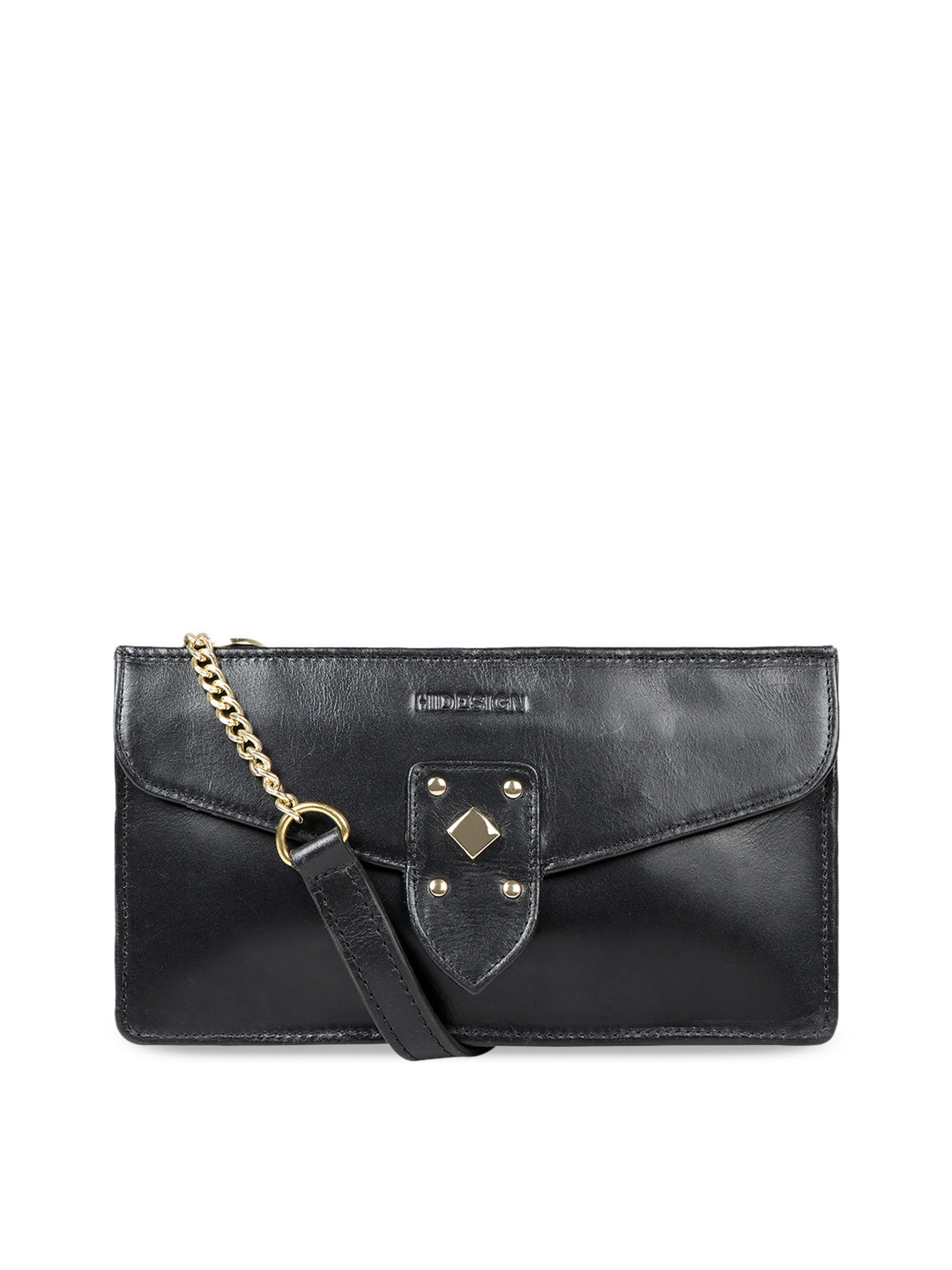 Buy Hidesign Black Solid Leather Purse Clutch Clutches for Women