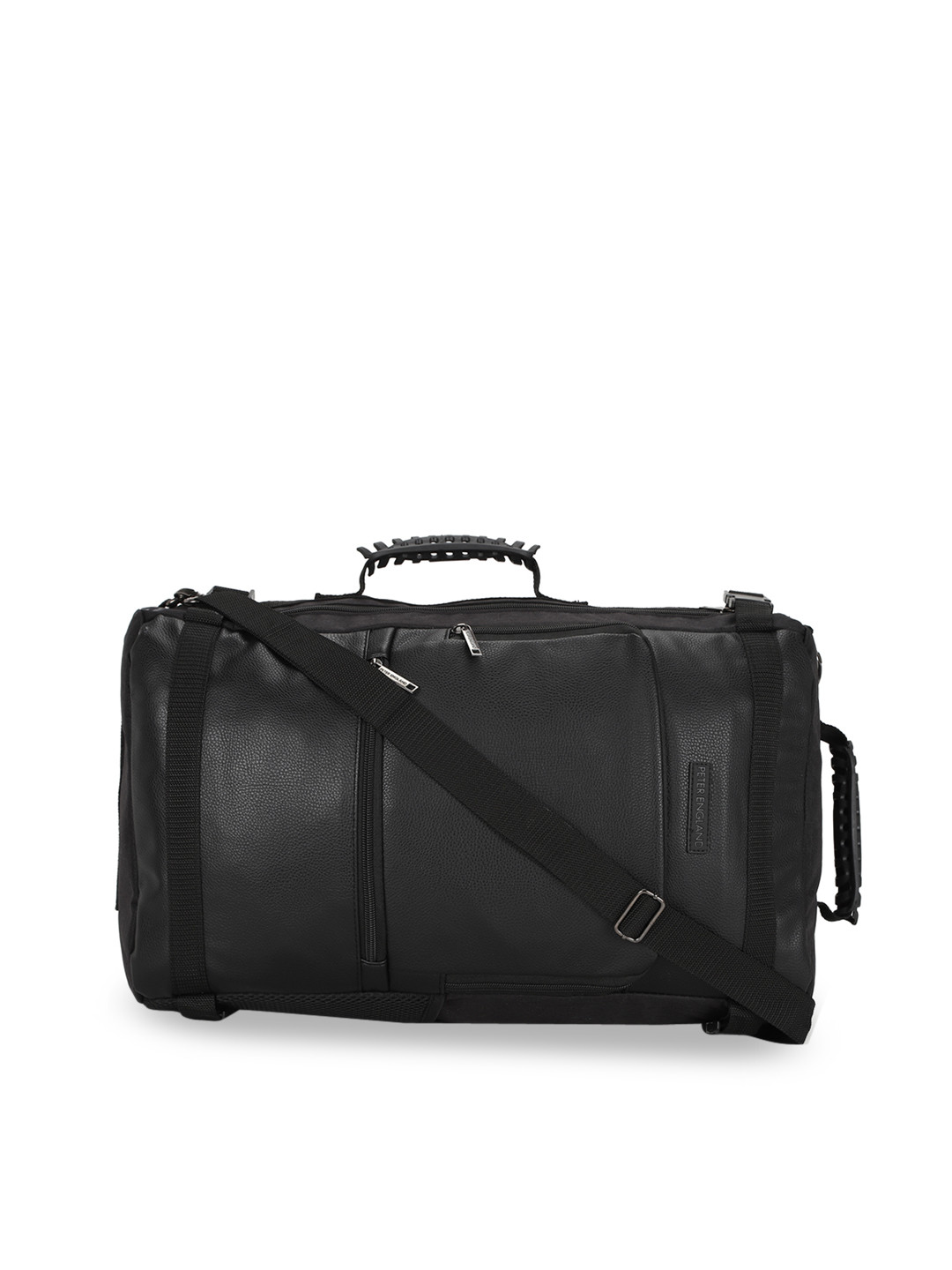 Buy Peter England Men Black Solid Medium Duffel Bag Duffel Bag for