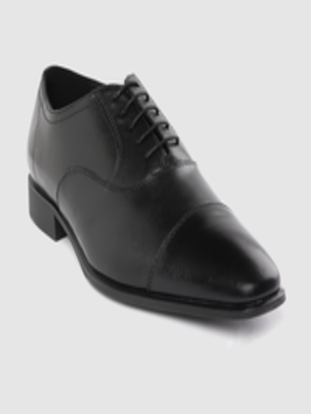 Buy Geox Men Black Solid Leather Formal Oxfords - Formal Shoes for Men ...