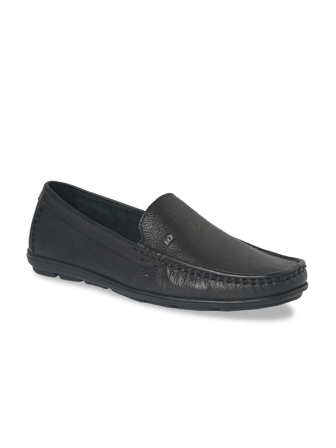 Buy ID Men Black Genuine Leather Loafers Casual Shoes