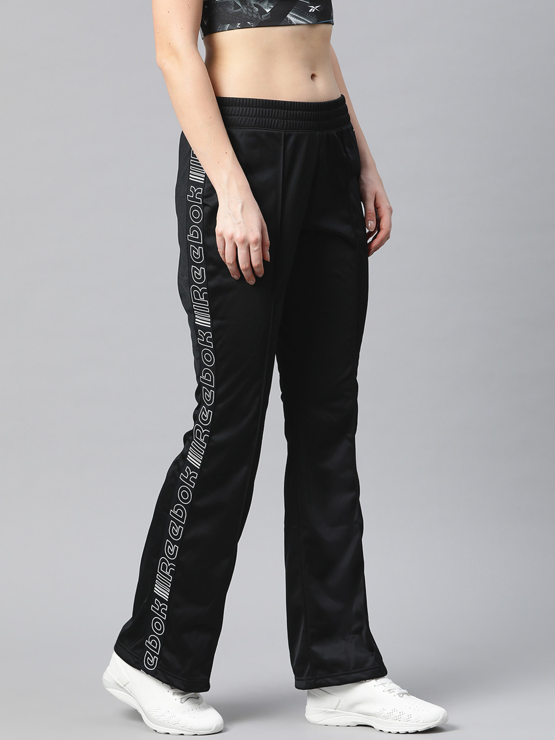 Buy Reebok Women Black Slim Fit Solid Meet You There Training Track Pants - Track Pants for 