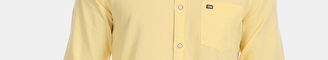 Buy Arrow Sport Men Yellow Slim Fit Solid Casual Shirt - Shirts for Men ...