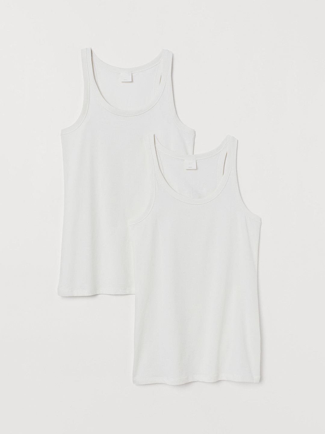 Buy H&M Women White Solid 2 Pack Vest Tops Tops for Women 11783510