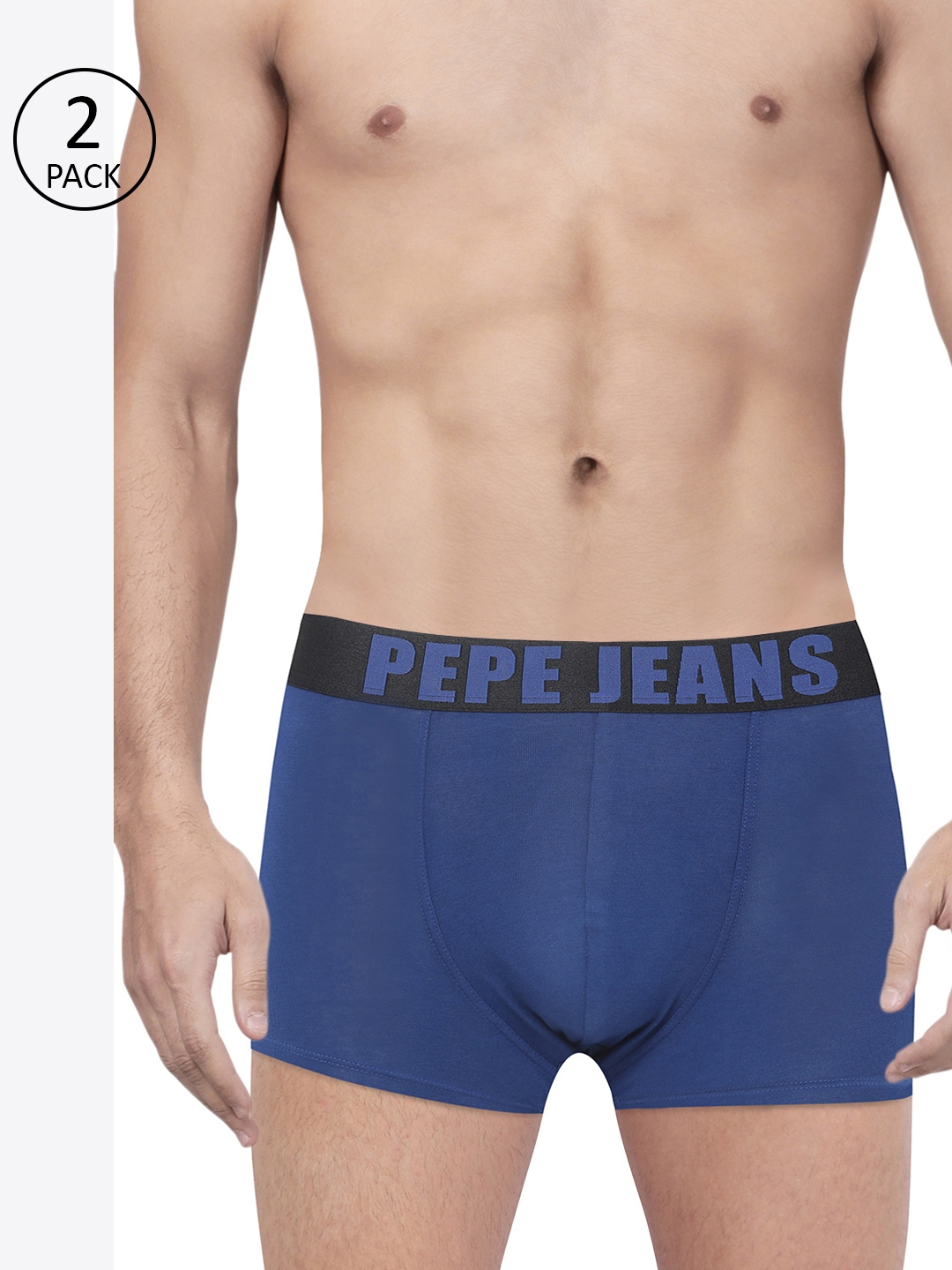 Buy Pepe Jeans Men Pack Of 2 Blue Solid Trunks Trunk For Men 11786952 Myntra 9125