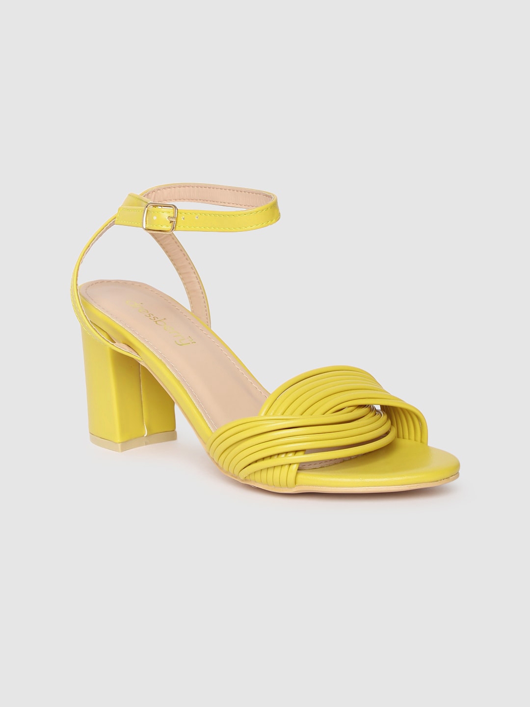 Buy DressBerry Women Yellow Solid Sandals - Heels for Women 11789814 ...