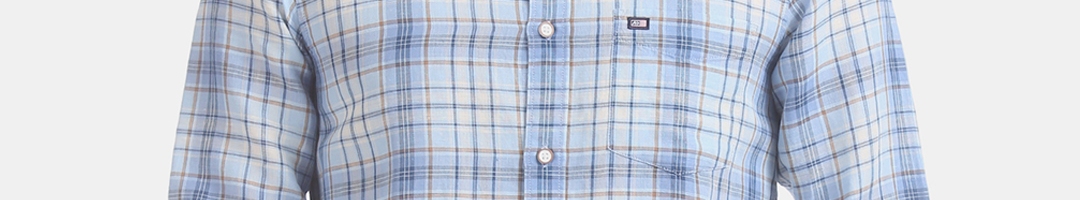 Buy Arrow Sport Men Blue Slim Fit Checked Casual Shirt - Shirts for Men ...