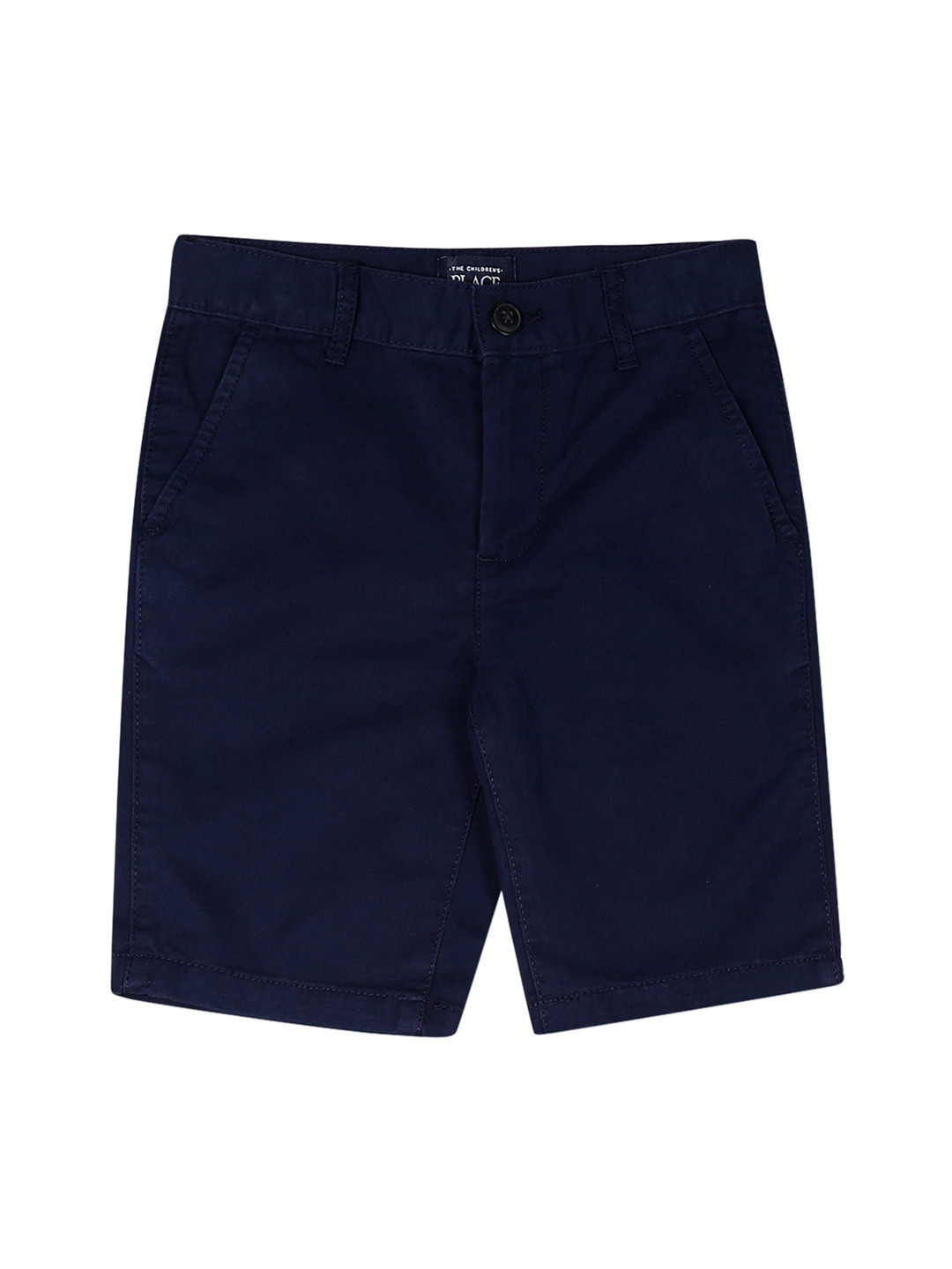 Buy The Childrens Place Boys Navy Blue Solid Regular Fit Regular Shorts