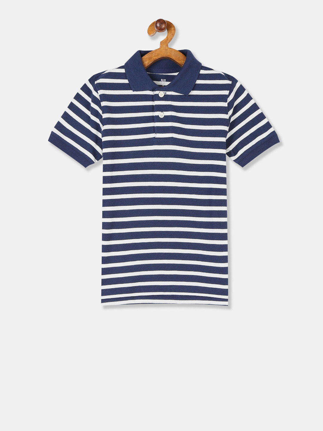 Buy GAP Boys Blue Stripe Pique Polo Shirt Tshirts for Boys 11803660