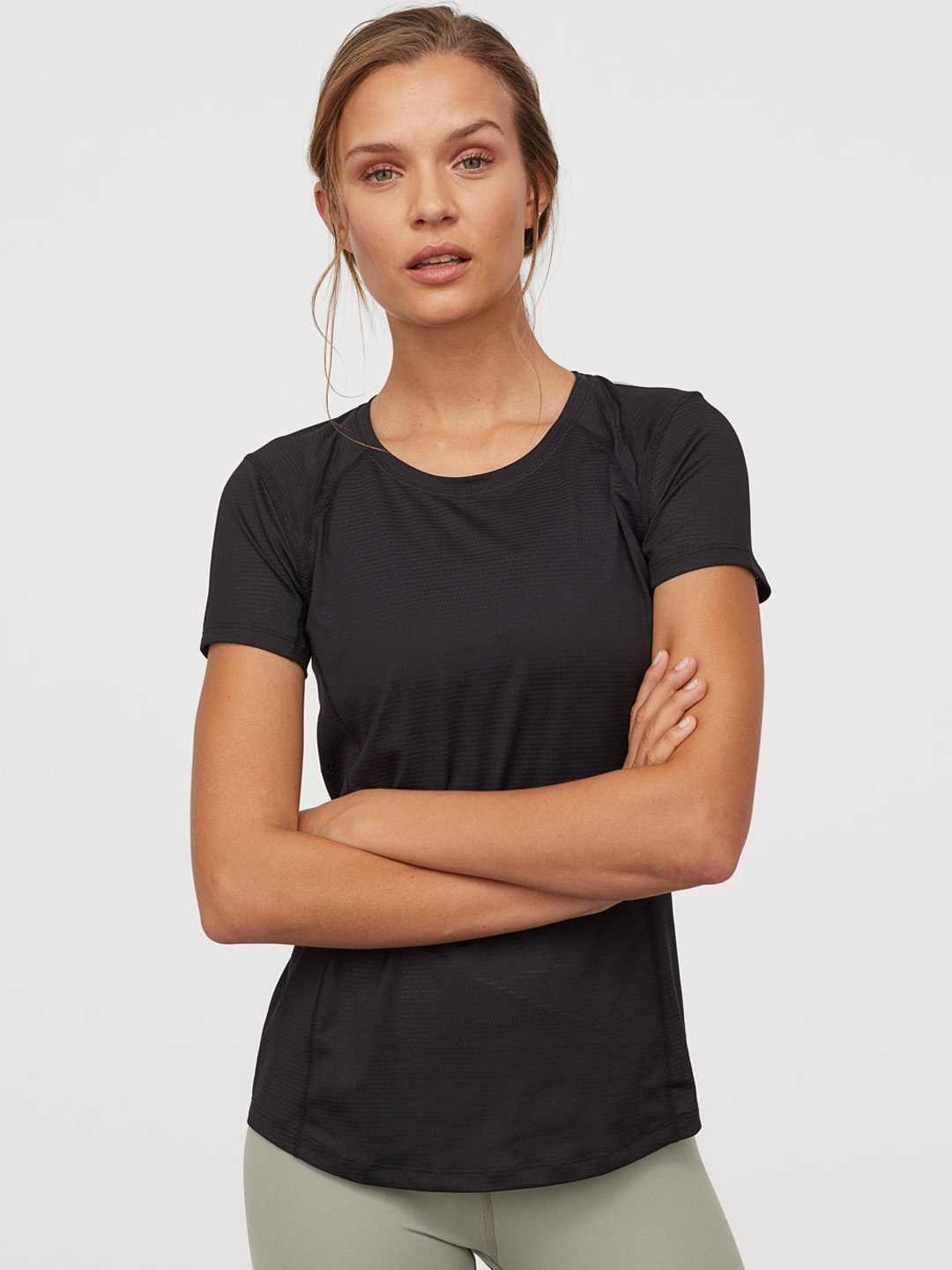 Buy H&M Women Sustainable Sustainable Black Sports Top - Tshirts for ...